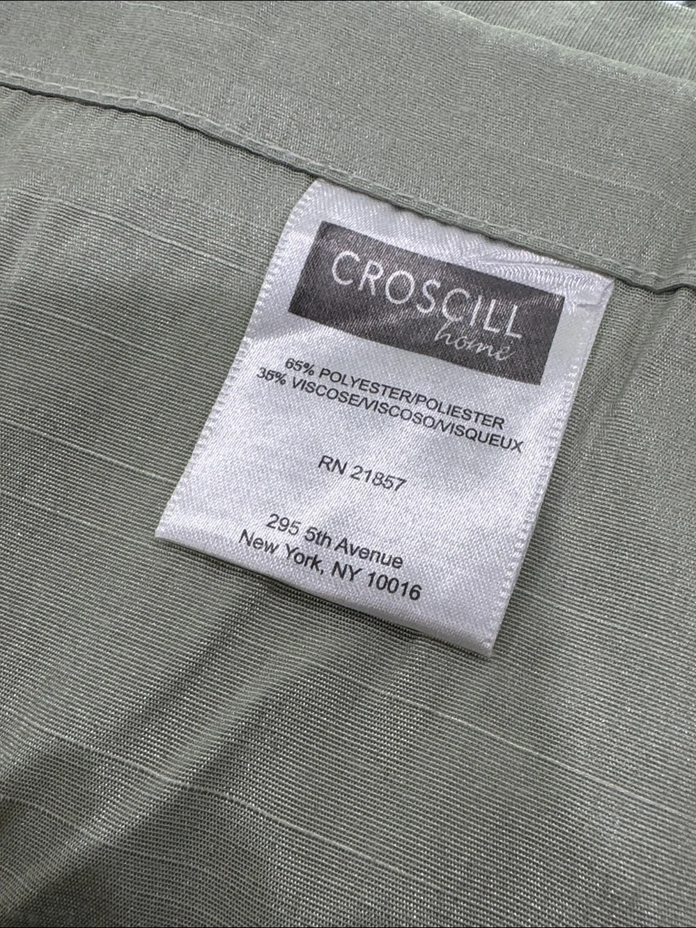 Croscill Light Sage Embellished shower curtain